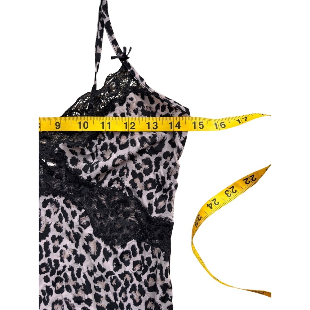 Victoria's Secret Chemise Womens Small Grey Leopard Excellent Lace Trim Slip - Picture 8 of 8
